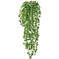 Creativ Green Kunstranke "Englische Efeuranke", grün, H:115cm, Kunststoff, Polyester, Kunstpflanzen, Kunstranke, hängender Efeu, ohne Topf