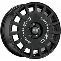 OZ RACING ALUFELGE RALLY RACING 7x17 4x98 ET 35 GLOSS BLACK SILVER LETTERING