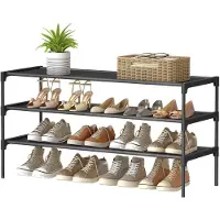 Songmics Schuhregal mehrstöckig platzsparend für Flur und Eingangsbereich LSH033BH01