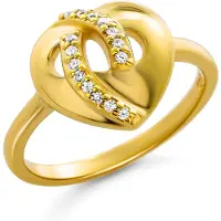 Orphelia 'Amore' Damen-Ring aus 925er Sterlingsilber – Gold ZR-7577/G