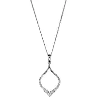 Orphelia 'Grace' Damenkette mit Anhänger aus 925er Sterlingsilber – Silber ZH-7493