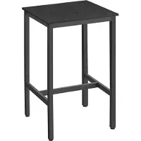Vasagle Bartisch mit Stahlgestell 60 x 60 x 92 cm ebenholzschwarz-schwarz LBT025B56