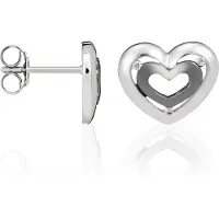 Orphelia Ohrstecker für Damen, 925 Sterlingsilber, Silber/Schwarz, ZO-5012