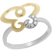 Orphelia Damen-Ring Sterling-Silber 925 – Silber/Gold ZR-7088/1