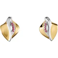 Orphelia 'Anet' Ohrstecker für Damen, 925 Sterlingsilber, Silber/Gold, ZO-7520/G