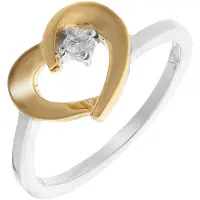 Orphelia Damen-Ring Sterling-Silber 925 – Silber/Gold zr-7370/G