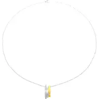 Orphelia Damen 925er Sterling Silberkette mit Anhänger - Silber/Gold ZH-6042/1