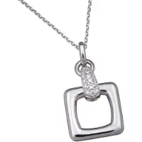 Orphelia Damen-Kette aus 925er Sterlingsilber mit Anhänger – Silber ZH-4492