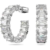 Swarovski Ohrringe - Millenia hoop Octagon cut Rhodium plated - Gr. unisize - in Silber - für Damen
