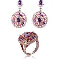 Orphelia 'Enya ' Damen-Set aus 925er Sterlingsilber: Ohrringe + Ring – Rosé SET-7428/RG