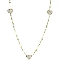 Fossil Schmuck 'Sutton' Damen Halskette aus Edelstahl - Gold JF03942710