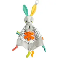 Fehn Schmusetuch "DoBabyDoo, Hase", Baby, bunt, Frottee, Softvelour, Schnuffeltücher Schmusetuch, mit Befestigungsring für Schnuller