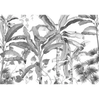 Overig Vliestapete "Digitaldruck Vlies - Croissances Monochrome - Größe 400 x 280 cm" bedruckt glatt Wohnzimmer, Schlafzimmer