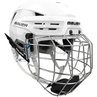 Bauer Eishockeyhelm RE-AKT 90 Combo White Senior L - Weiß - L