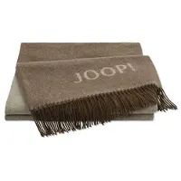 JOOP! JOOP Doubleface Plaid Fine 130x180 cm | Taupe-Beige - braun;beige