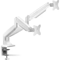 ONKRON Doppelmonitorhalterung mit verstellbarer Höhe, Neigung und Drehung für ergonomisches Arbeiten