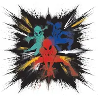 Komar Vliestapete "Digitaldruck Vlies - Spider-Man Color Explosion - Größe 300 x 280 cm" bedruckt glatt Kinderzimmer