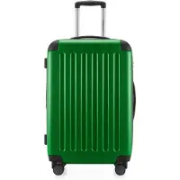 Hauptstadtkoffer Spree - Trolley 65cm mit Erweiterung, Hardshell Suitcase, Check-In Reisekoffer Gepäck 20 kg 4 Rollen, Hartschalen-Koffer TSA, 74L,Grün