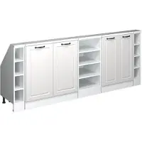 Vicco Dachschrägenschrank-Set Rion, 5er Set, Weiß Landhaus/Weiß/Weiß