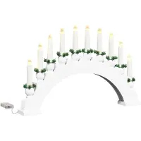 vidaXL Weihnachtskerzenbogen mit 10 LED Kerzen LEDs Warmes Weiß
