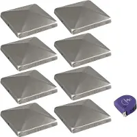 Vasalat Pfostenkappe 12x12cm - Pfosten Abdeckkappen + Schrauben, Edelstahl