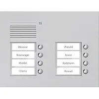 TCSS PUK08/2-EN Audio AuÃenstation 8 Tasten 2-spaltig UP silb