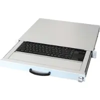 Aixcase AIX-19K1UKDETP-W, Volle Größe (100%), Kabelgebunden, USB + PS/2, QWERTZ, Weiß