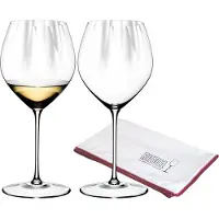 Riedel PERFORMANCE Chardonnay Glas 2er Set + Poliertuch