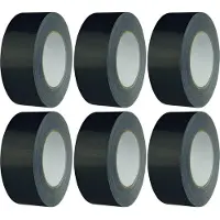 Foltec Gewebeband, Panzertape 48mm x 50m schwarz | 6 Stk