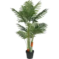 vidaXL Palme Künstlich mit 3 Stämmen Grün 120 cm PP