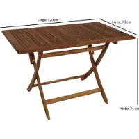 Freital Handels GmbH Klapptisch Gartentisch Holztisch klappbar aus Akazienholz