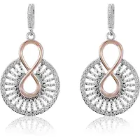 Orphelia 'Frida' Tropfenohrringe aus 925er Sterlingsilber für Damen - Silber/Rosé ZO-7437