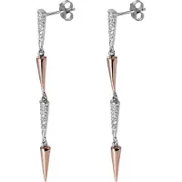 Orphelia 'Aada' Tropfenohrringe aus 925er Sterlingsilber für Damen - Silber/Rosé ZO-7433