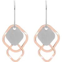 Orphelia 'Inez' Tropfenohrringe aus 925er Sterlingsilber für Damen - Silber/Rosé ZO-7391