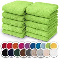 NatureMark Waschlappen Seiflappen, apfelgrün, 30 x 30 cm, Seiftuch, aus 100% Baumwolle, 500 g/m2, 10 Stück