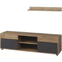 Vicco Wohnwand Berno Goldkraft Eiche/Anthrazit 2 Teile, Model 57825
