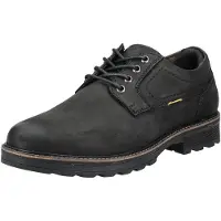 Camel active Schnürschuh , Herren, Gr. 50, Textil, schwarz, Nubukleder, unifarben, Schuhe Schnürschuh, Trachtenschuh, Freizeitschuh mit gepolsterter Innensohle