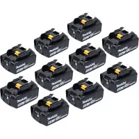 Makita Akku Set 10x BL 1850 B 18 V 5,0 Ah / 5000 mAh Li-Ion Akku ( 10x 197280-8 )