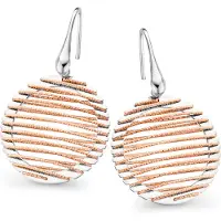 Orphelia 'Zelia' Damen 925 Sterling Silber Tropfohrringe - Silber/Rosé ZO-7180