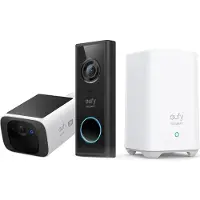 Eufy Solocam S220 + Dual deurbel met Homebase 2 bundel - zonne-energie beveiligings