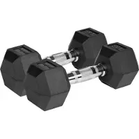 Rebel ACTIVE Gummibeschichtete Gusseisen-Hanteln 2x7 kg