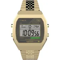 Timex T80 Damenuhr Goldton Quarzwerk 30m Wassechutz