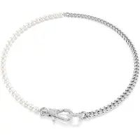 Swarovski Halskette - Swarovski Dextera Silver Coloured Necklace 5689634 - Gr. unisize - in Silber - für Damen