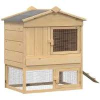 vidaXL Hühnerunterkunft Braun 75 x 60 x 89 cm Massives Kiefernholz