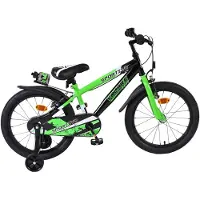 Volare Sportivo Kinderfahrrad - Jungen - 18 Zoll - Grün Schwarz - Zwei Handbremsen