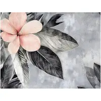 WALLARENA FOTOTAPETE Blumen Beton Blätter Vintage Schlafzimmer 350x250