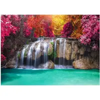 WALLARENA FOTOTAPETE Wasserfall 3D Natur 200x140