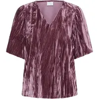 Kaffe Kurzarmbluse "Damen Kurzarm-Bluse KAelva", Damen, Gr. L, rot (tulipwood), Obermaterial: 95% Polyester Pol. recyc.. 5% Elasthan EL., Blusen Kurzarmbluse