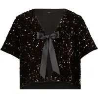 Zero Jackenblazer "Damen mit Pailletten" Bindedetail