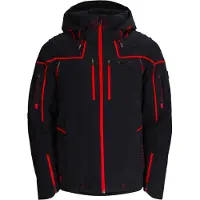 Spyder - Wasserfeste und warme Skijacke aus Primaloft - Pinnacle Jacket Black für Herren - Größe M - schwarz